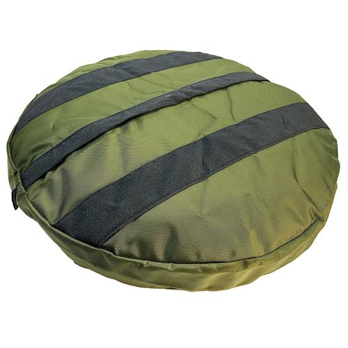 Armor™ Round Bed in Olive, underside with the non-skid base