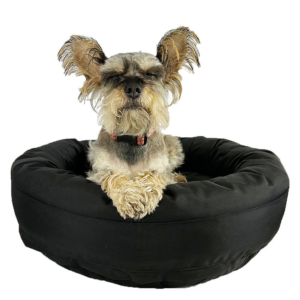 Armor™ Round Bolster Bed in Black