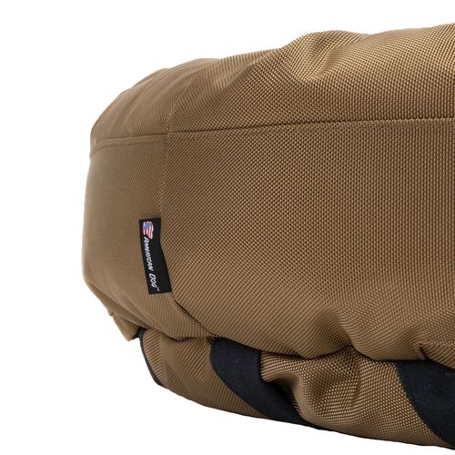 Armor™ Round Bolster Bed in Camel, side view