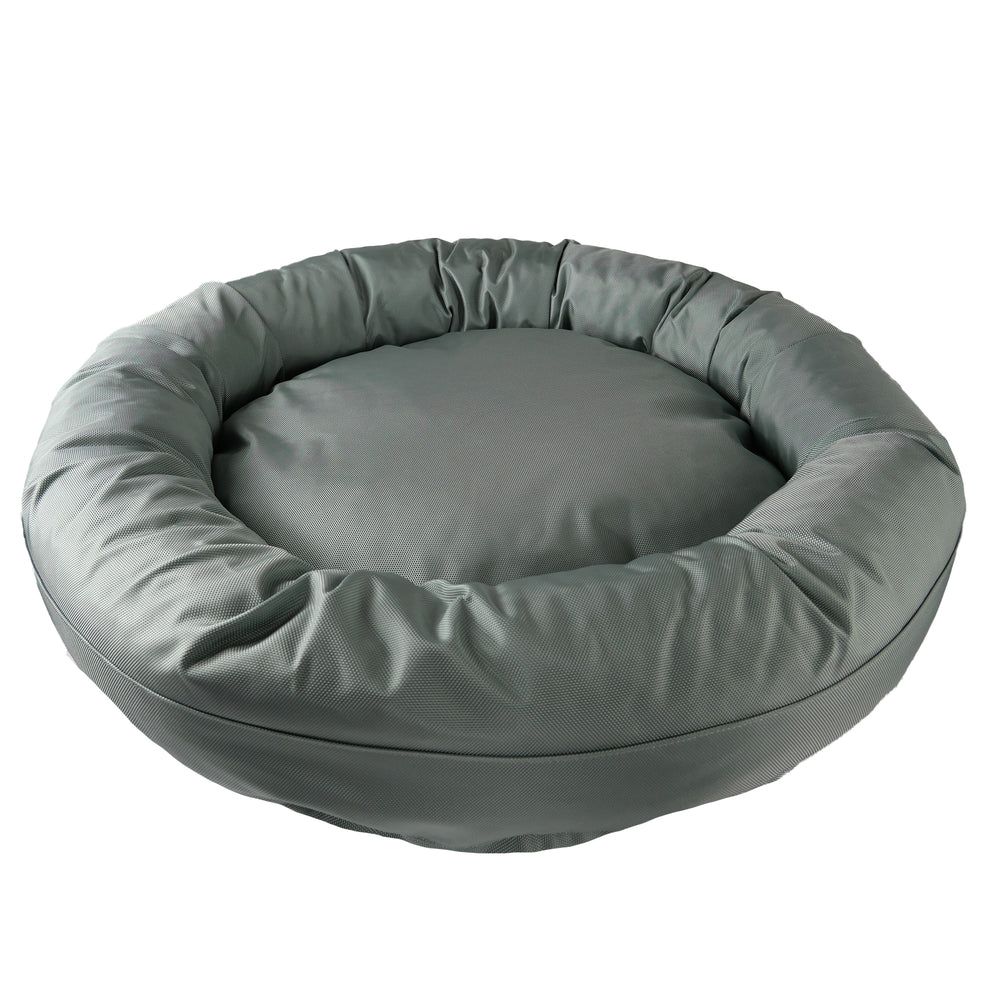 Armor™ Round Bolster Bed in Silver