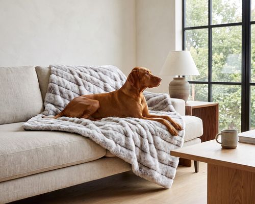 Blanket Topper in Silver Fox, from above