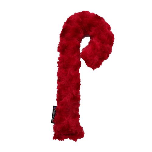 Candy Cane from the back, in red fleece