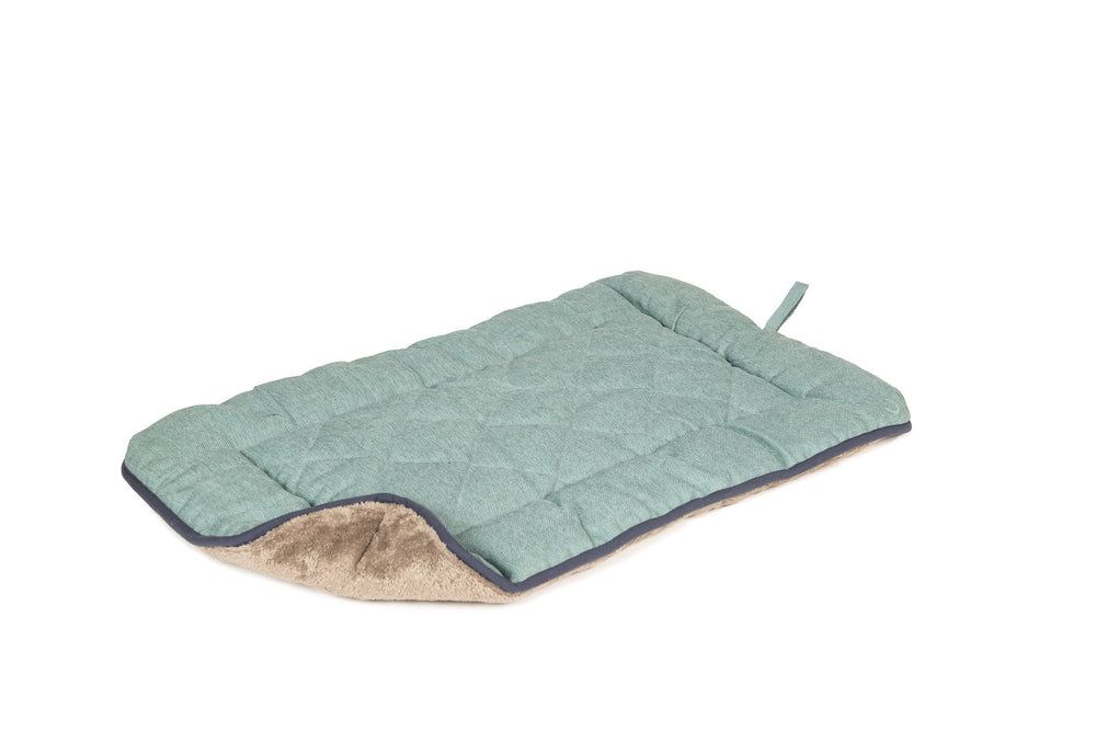 Chenille Sleeper Cushion in Green with blue