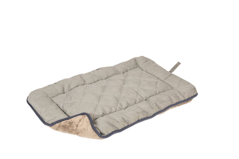 Chenille Sleeper Cushion in Grey with blue