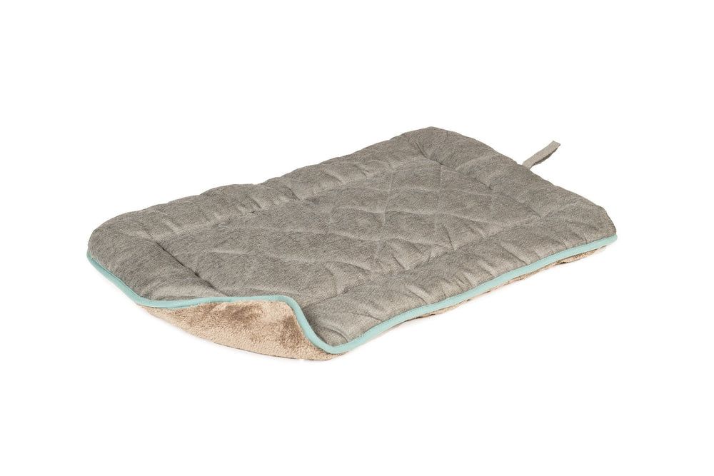 Chenille Sleeper Cushion in Grey with green