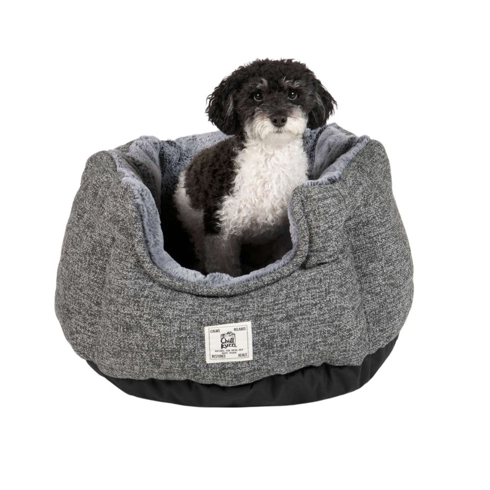 Chill Kuzzi Round Bed in Charcoal Grey
