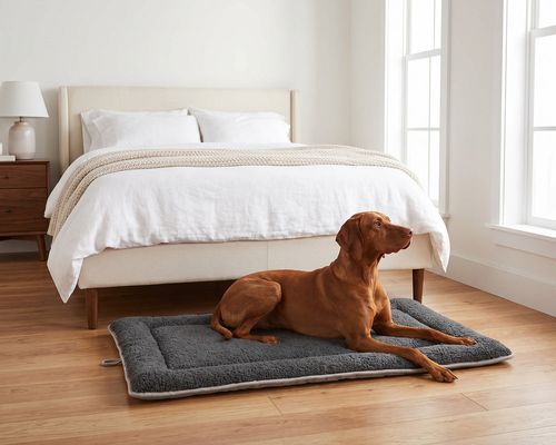 Cosmopolitan Mat, Faux Fur in Sandstone / Grey Sheepskin