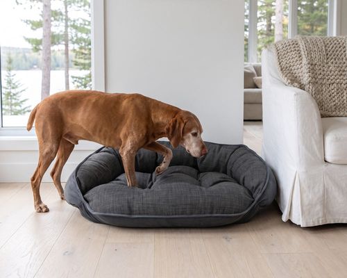 Crescent Reversible Bed in Storm / Ash