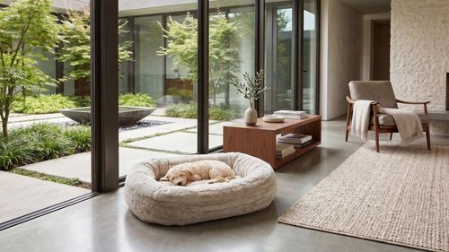 Donut Bed, Soft Textures in Rain