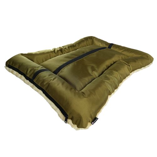 Furvana™ Cloud Bolster Bed in Camel, underside with the non-skid base