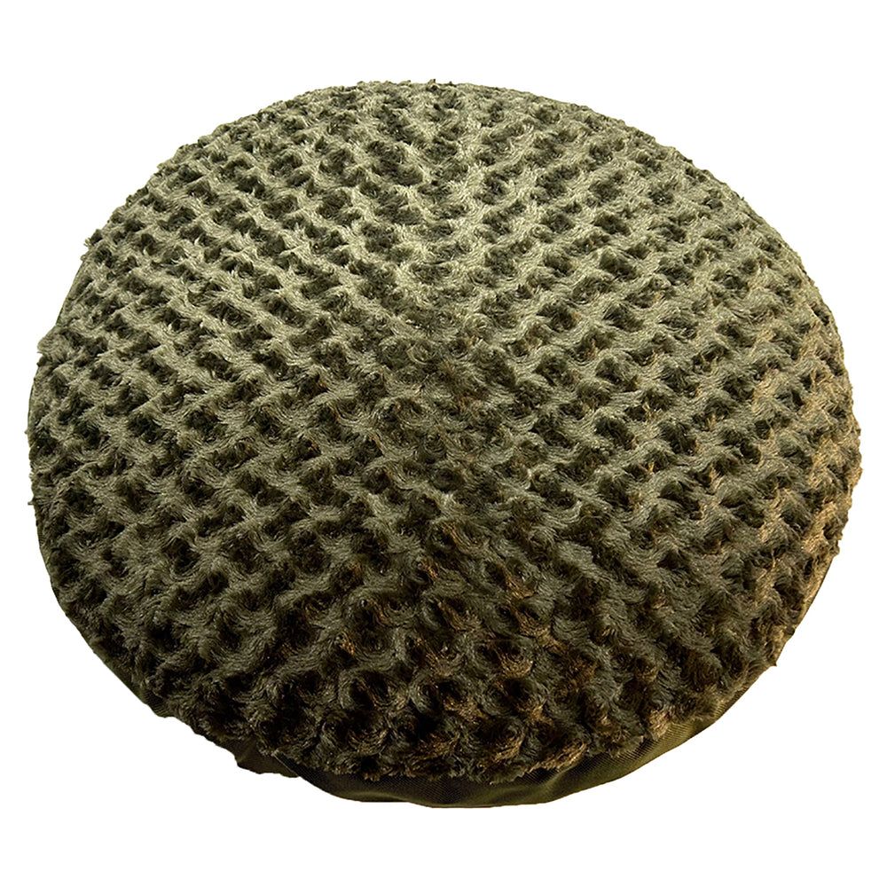 Furvana™ Round Bed in Olive, from above