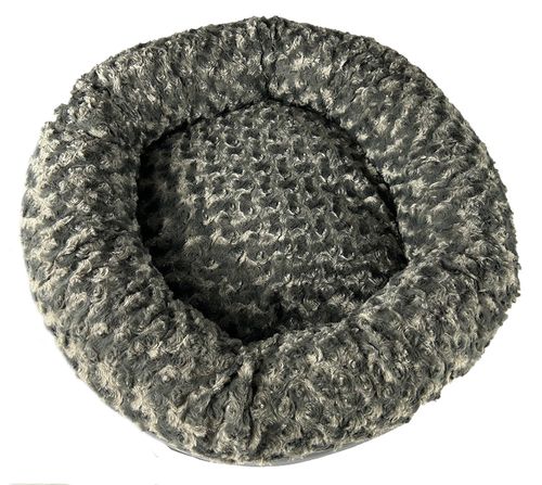 Furvana™ Round Bolster Bed in Charcoal