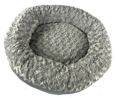 Furvana™ Round Bolster Bed in Silver