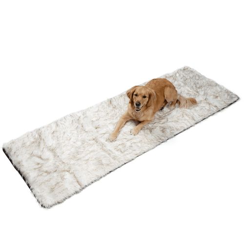 PupProtector™ Waterproof Bed Runner in White with Brown Accents