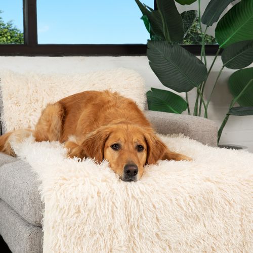 PupProtector™ Luxe Waterproof Bed Runner in Plush Sheep Ivory