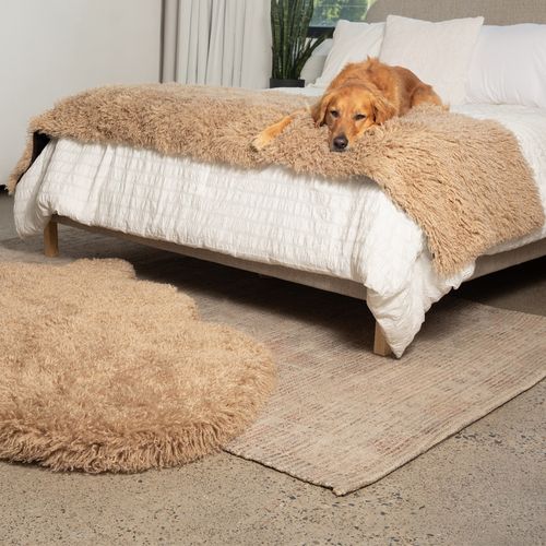 PupProtector™ Luxe Waterproof Bed Runner in Plush Sheep Tan
