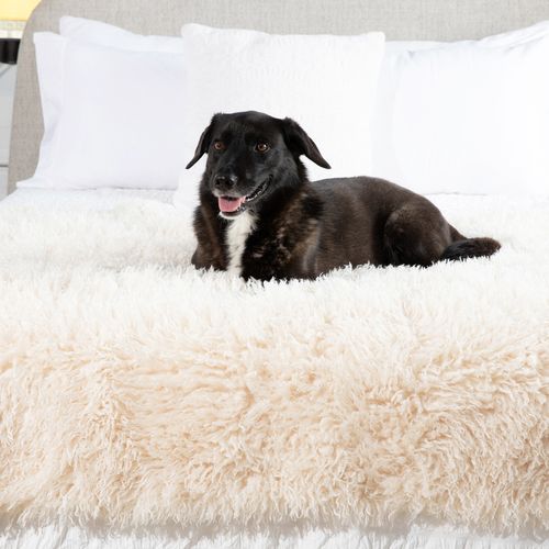 PupProtector™ Luxe Waterproof Blanket in Plush Sheep Ivory