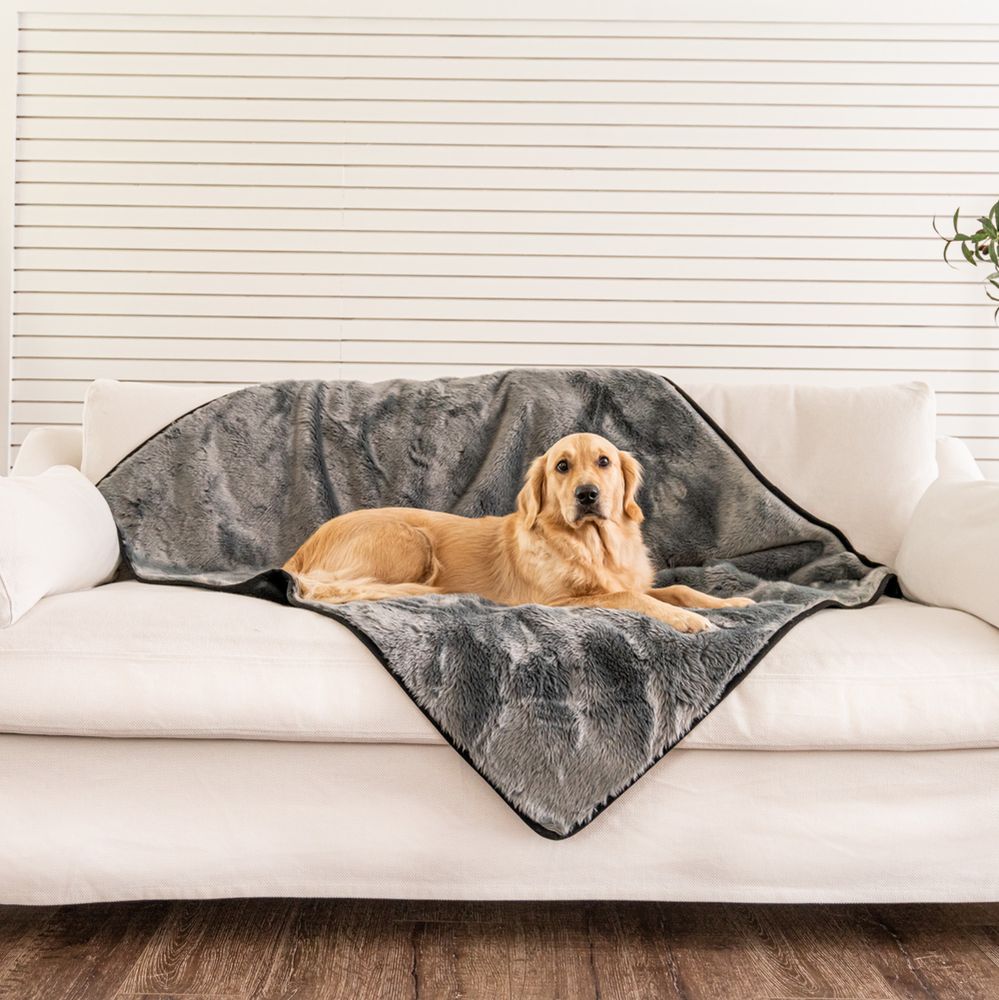 PupProtector™ Short Fur Waterproof Blanket in Charcoal Grey