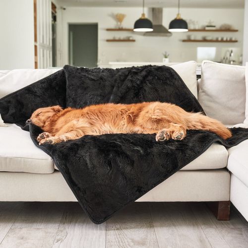 PupProtector™ Short Fur Waterproof Blanket in Midnight Black