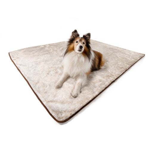 PupProtector™ Short Fur Waterproof Blanket in White with Brown Accents