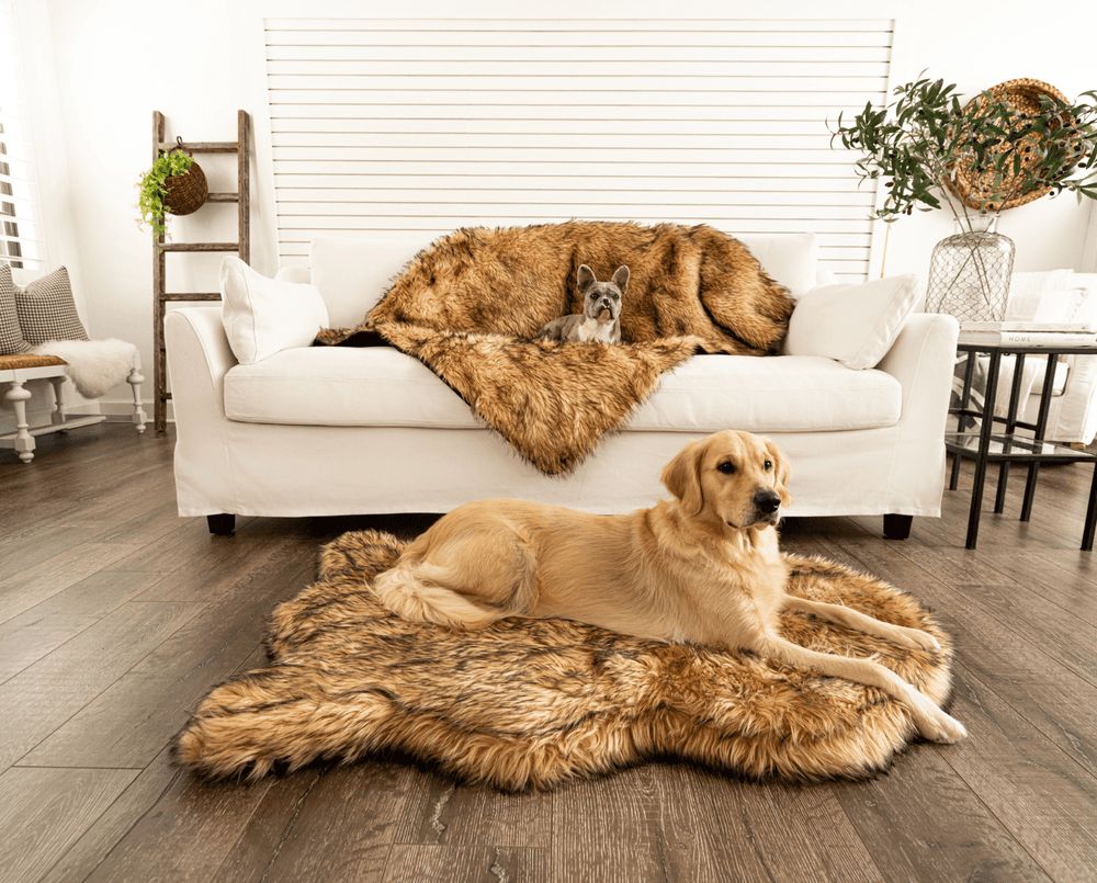 PupRug® Orthopedic Bed + Waterproof Blanket in Sable Tan