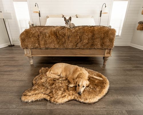 PupRug® Orthopedic Bed + Waterproof Blanket in Sable Tan