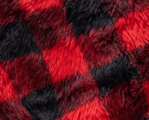 PupRug® Faux Fur Bed Cover in Red & Black Plaid