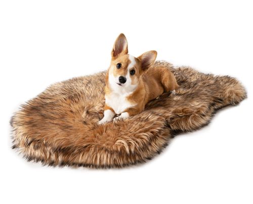 PupRug® Faux Fur Bed Cover in Sable Tan