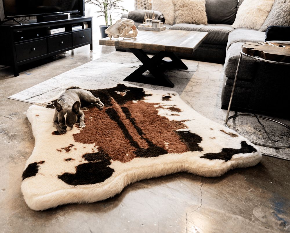 PupRug® Faux Cowhide Memory Foam Bed
