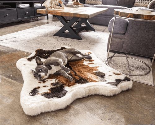 PupRug® Faux Cowhide Memory Foam Bed