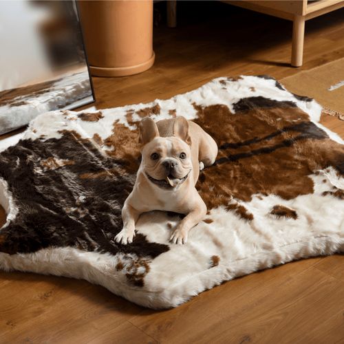 PupRug® Faux Cowhide Memory Foam Bed