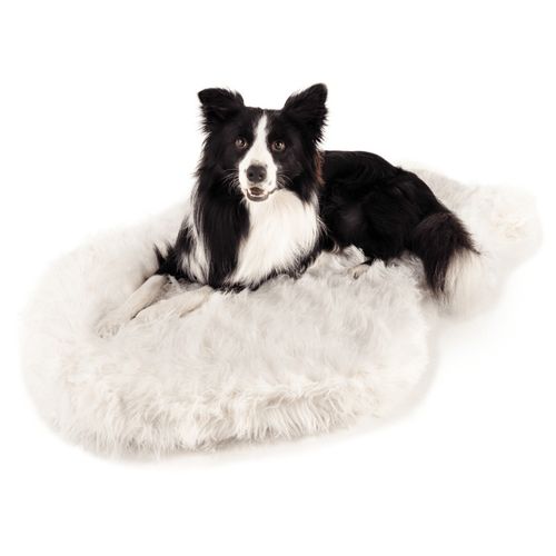 PupRug® Faux Fur Orthopedic Bed in Polar White