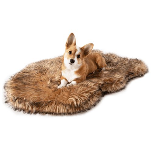 PupRug® Faux Fur Orthopedic Bed in Sable Tan