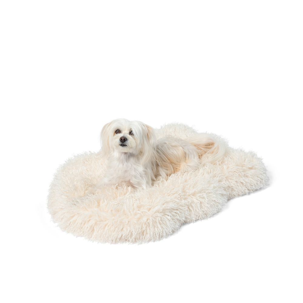 PupRug® Luxe Faux Fur Bed Cover in Plush Sheep Ivory