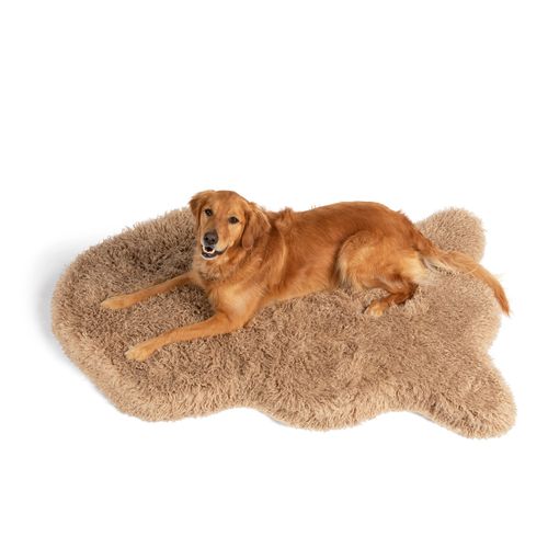 PupRug® Luxe Faux Fur Bed Cover in Plush Sheep Tan
