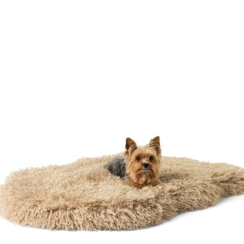 PupRug® Luxe Faux Fur Bed Cover in Plush Sheep Tan