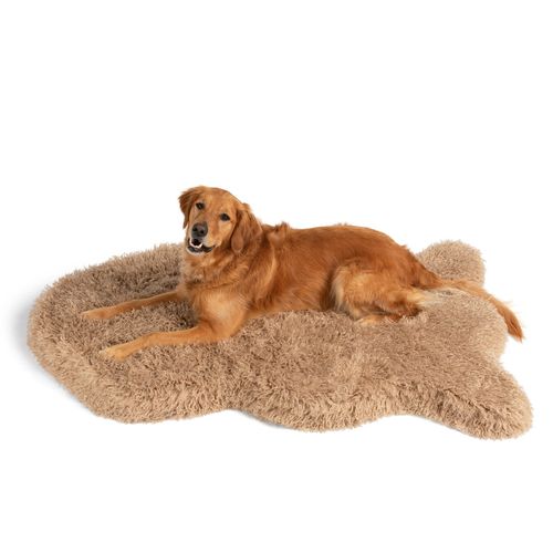 PupRug® Luxe Faux Fur Orthopedic Bed in Plush Sheep Tan