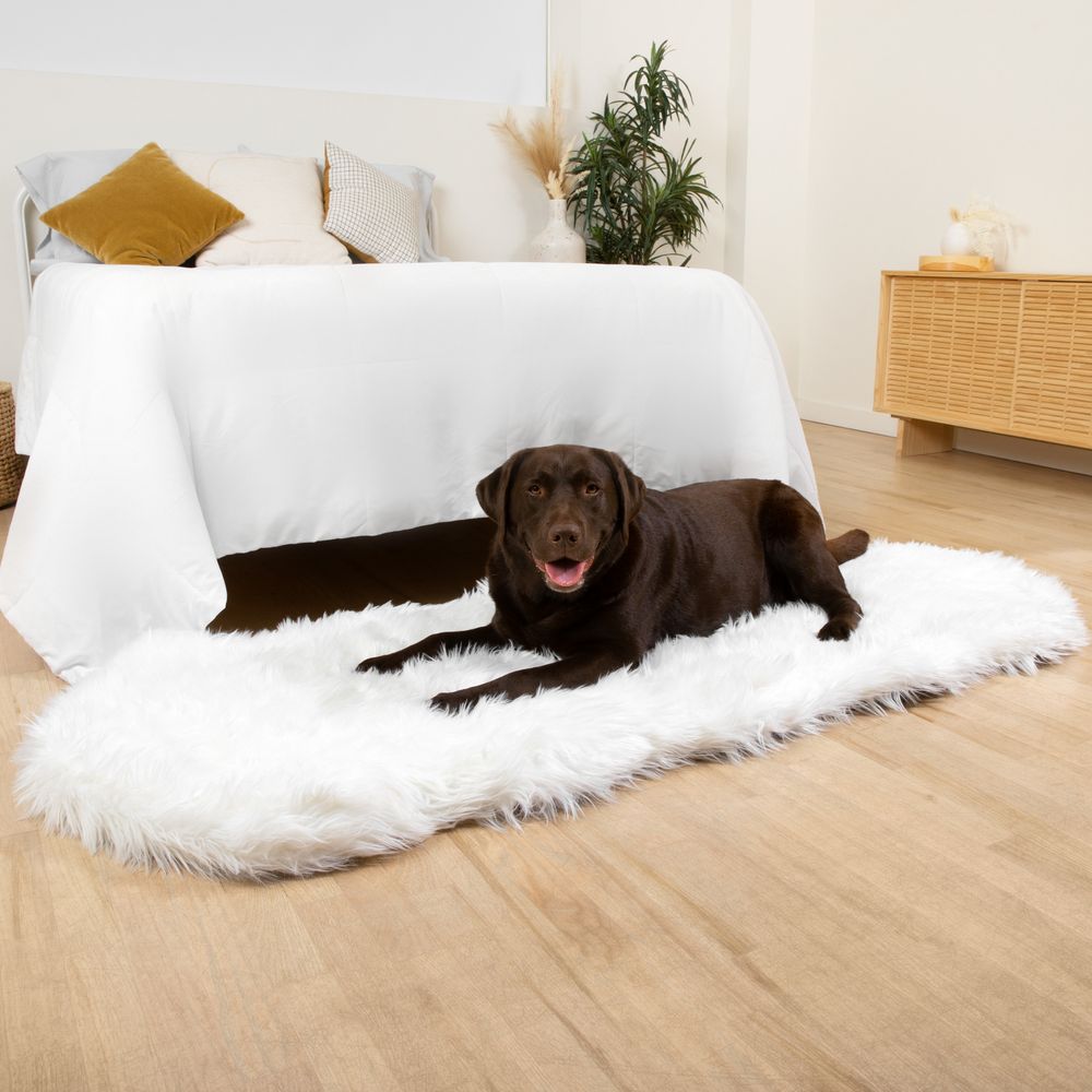 PupRug® Runner Memory Foam Bed in Polar White