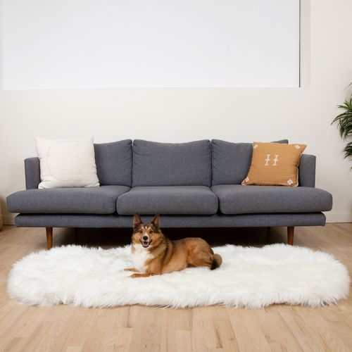 PupRug® Runner Memory Foam Bed in Polar White
