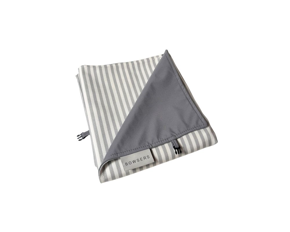 SUV Cargo Lounger Topper in Veranda Stripe / Grey Waterproof, from above